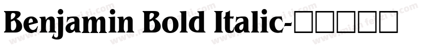 Benjamin Bold Italic字体转换